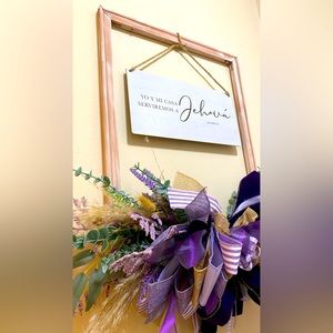 Biblical verse front door wreath made to order